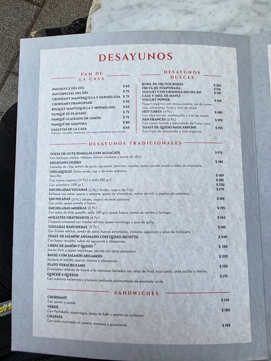 Café Toscano Parque Mèxico Menu - Image 1