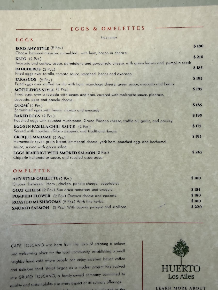 Café Toscano Parque Mèxico Menu - Image 5